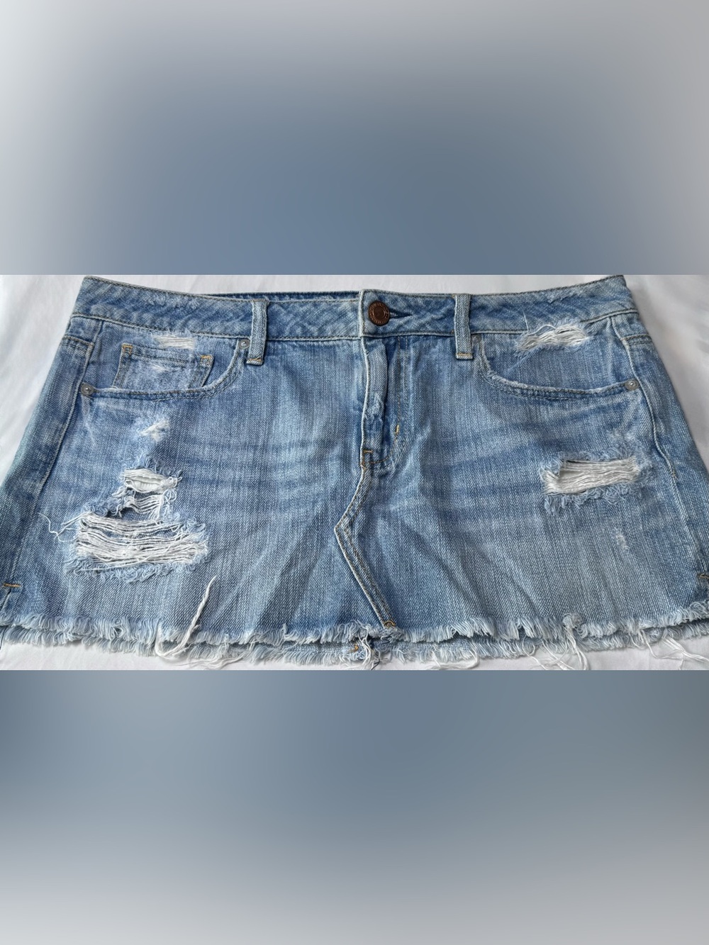 American Eagle Outfitters Distressed Denim Mini Skirt